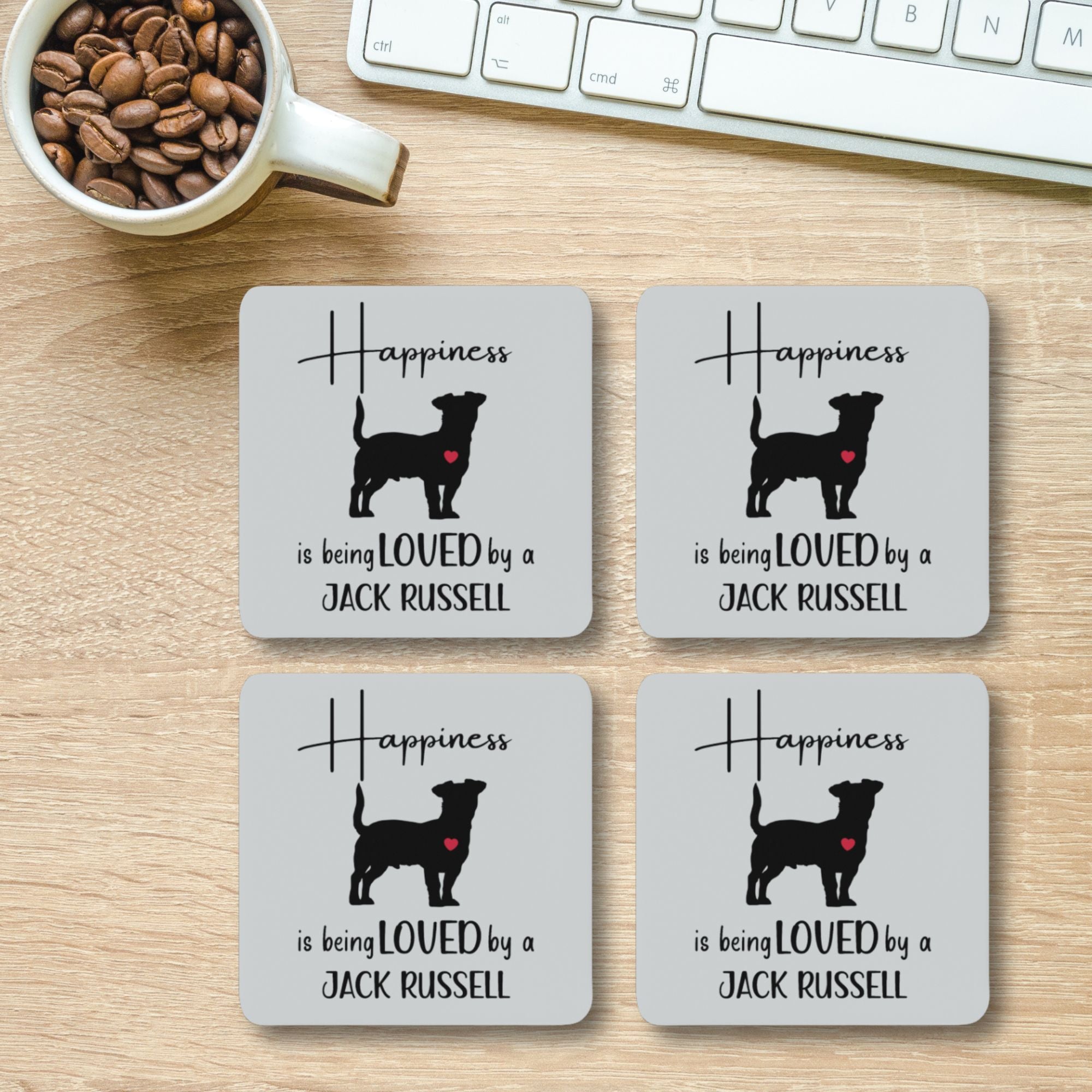 Set of 4 Coasters Dog Lover Gift - Sweetie