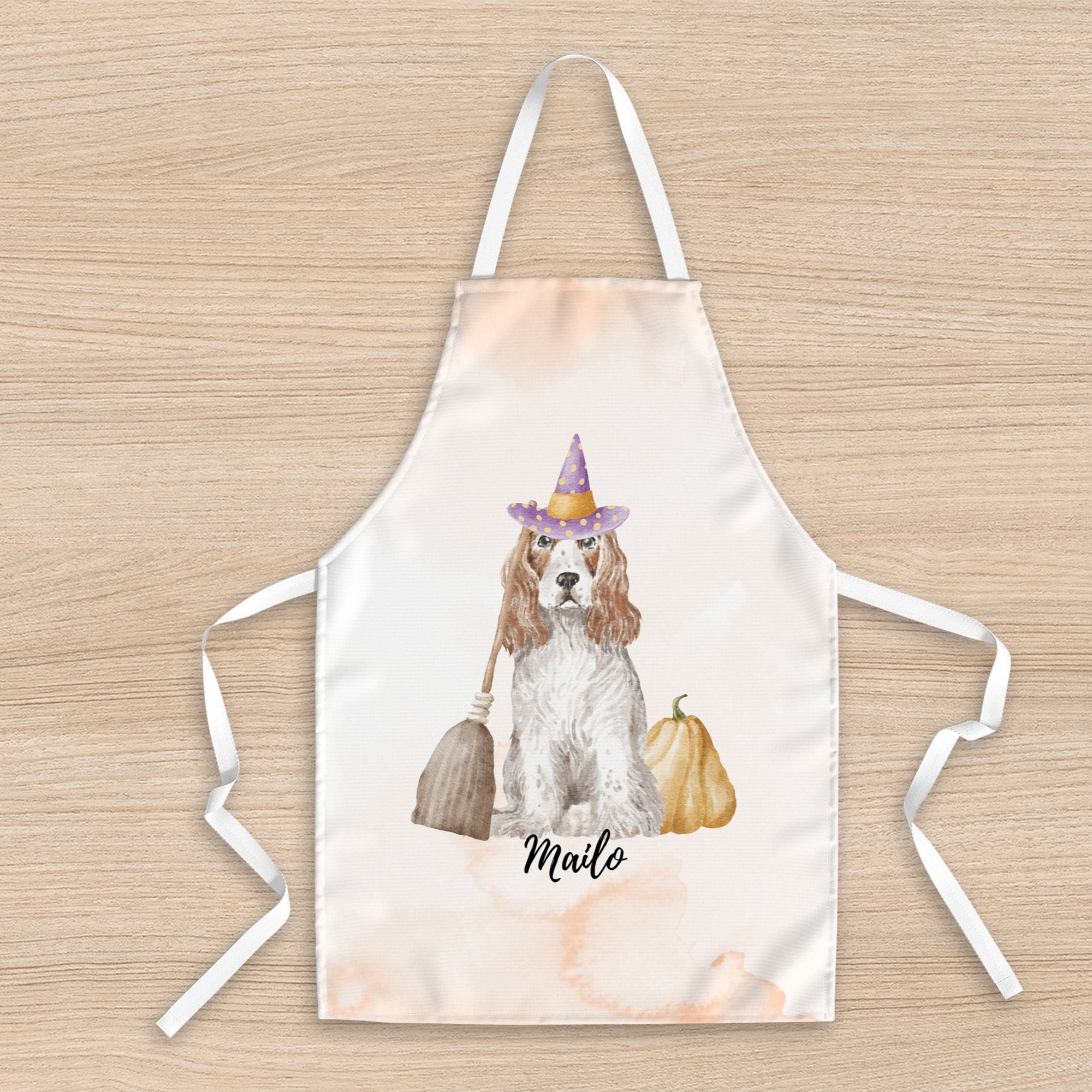 Spooktacular Pup Personalised Dog Name Halloween Apron - Sweetie