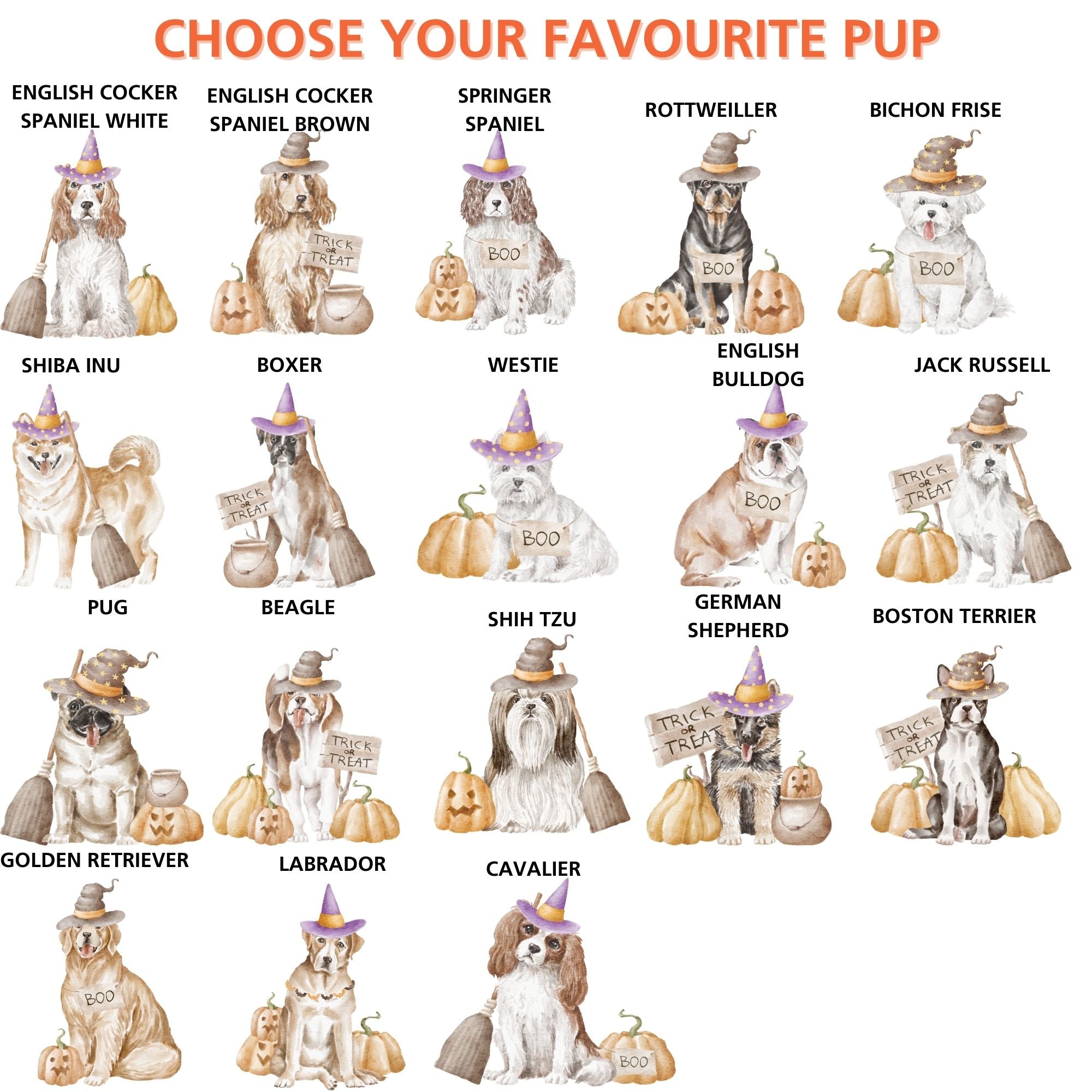 Spooktacular Pup Personalised Dog Name Halloween Coasters, Set of 4 - Sweetie